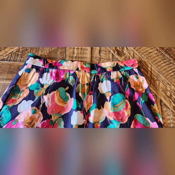 J. CREW Bright Floral A-Line Knee Length Cotton Skirt Size 2 - Picture 7 of 9